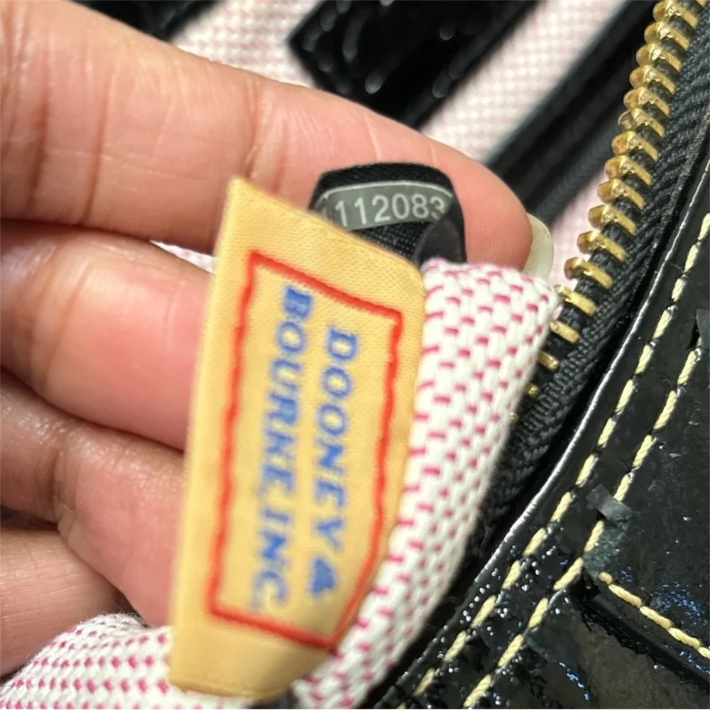 DOONEY & BOURKE Black Patent Leather Shoulder Bag